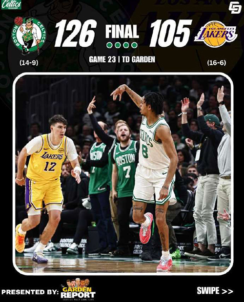 12月06日 NBA常规赛 湖人vs凯尔特人 全场录像及集锦